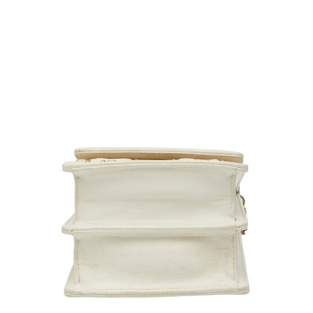 CHRISTIAN DIOR White Leather Shoulder Bag - Picture 3 of 13